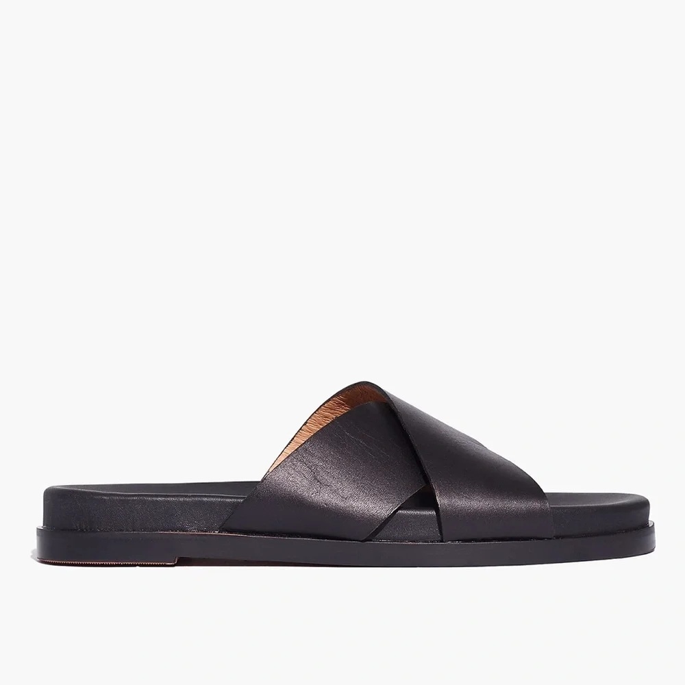 Madewell Louisa Crisscross Slide - Black - Picture 3 of 7